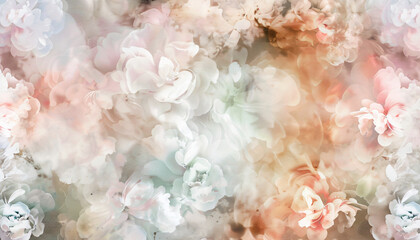Abstract pastel watercolor background with soft floral patterns, suitable for creative designs
