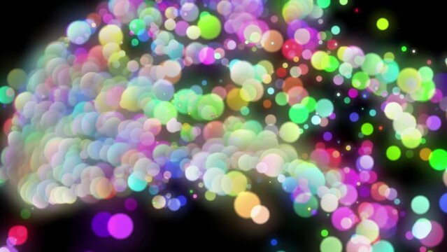 Glitter Colourful Dots Bubbles Background