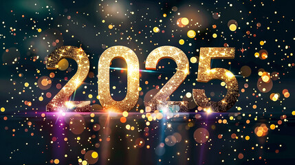 Frohes Neues Jahr, Feiern, Silvester, Sylvester, 2025 Farben, Hintergrund. Karte Design. Glitter Licht, Luxus, Premium,