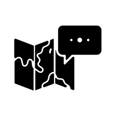 Maps and Information icon. Icon about conversation in glyph style