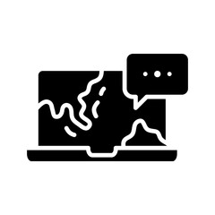 International conversation icon. Online Chatting icon. Icon about a conversation in glyph style