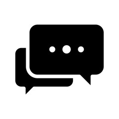 Naklejka premium Chat icon. Icon about a conversation in glyph style