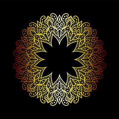 mandala art for template background Flower Mandala. Vintage decorative elements. Oriental pattern, vector illustration. logo vintage, vintage book cover, Ethnic mandala, traditional Vector