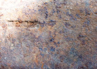 The texture of rust-covered metal