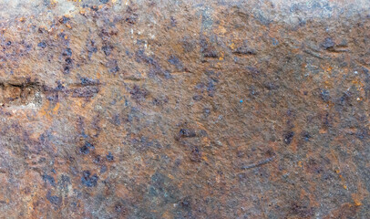 The texture of rust-covered metal