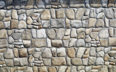 Rustic stone paneling for outdoor home coating with natural rocks. Background and texture.	