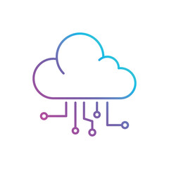 Computing Cloud vector icon