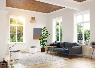modern scandinavian living room design.