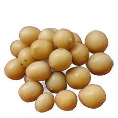 Isolated longan fruit on white