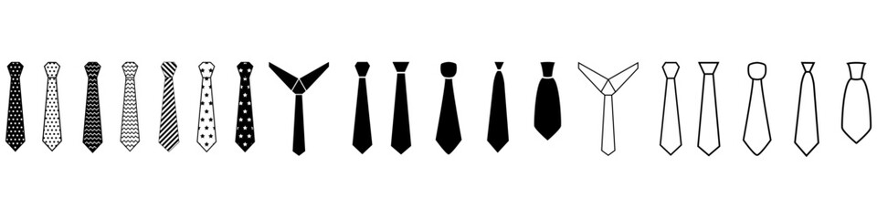 Tie icon vector set. Necktie illustration sign collection. Cravat symbol or logo.