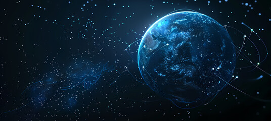 Naklejka premium planet, technology, space, universe, background