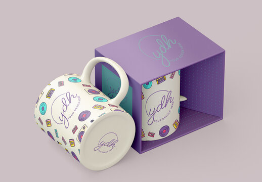 Mug Box Set Mockup