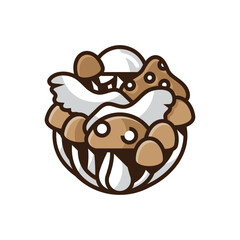 A bunch of different types of mushrooms