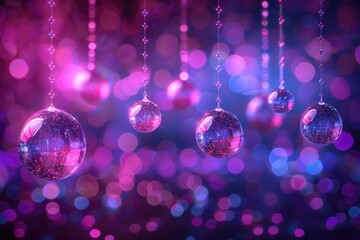 Fototapeta premium abstract beaming lights and disco balls background wallpaper design images