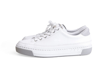 White sneakers isolated on white background.
