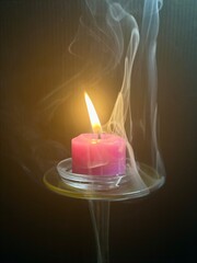Candlelight and smoke