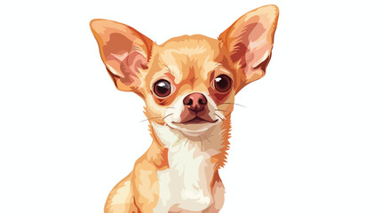 Cute chihuahua dog on white background Vector illustration