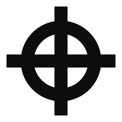 Celtic cross icon illustration isolated 