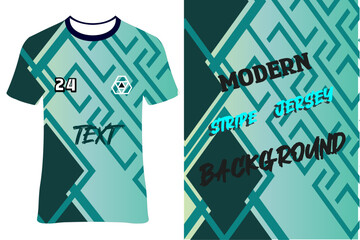 Sublimation sports jersey design. Vector illustration. Geometric abstract line background style. Scatter grunge pattern speed line art. football futsal soccer fishing rugby cycling event gaming esport