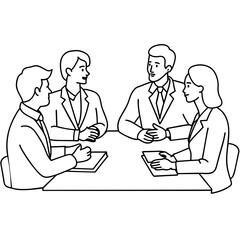 Office worker meeting vector illustration