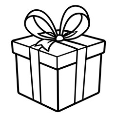 gift box with ribbon vector illustration
