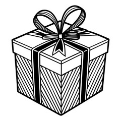 gift box with ribbon vector illustration