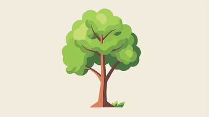 Eco nature tree plant isolated icon Vector illustration