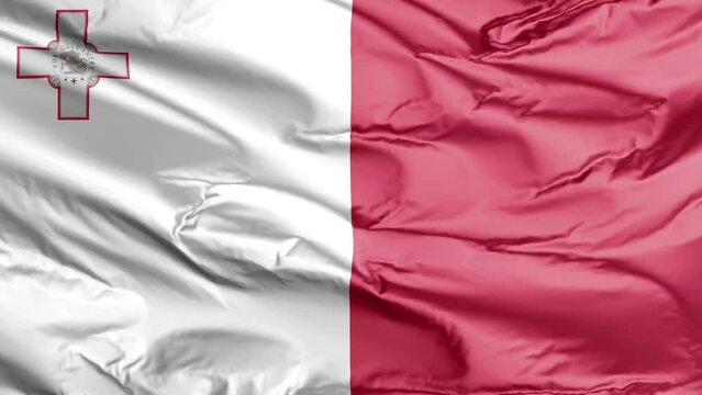 waving flag of malta
