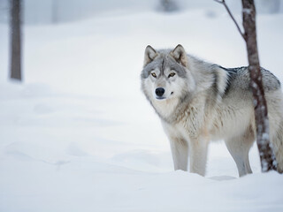 wolf in the snow