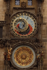 Astronomical clock city in the old town of Prague, Czech Republic