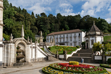 Baroque stairway to Bom Jesus do Monte sanctuary near Braga, Portugal