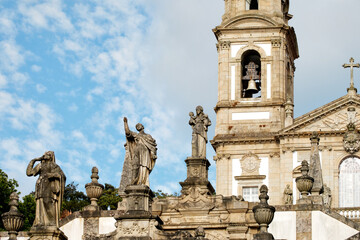 Baroque stairway to Bom Jesus do Monte sanctuary near Braga, Portugal