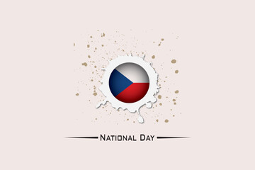 Ceko Flag Template, Abstract Background