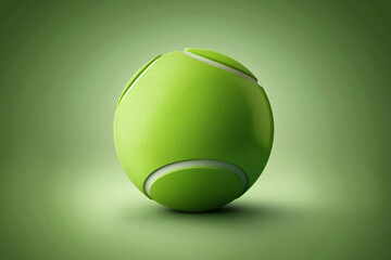 3D tennis ball. The concept of competition, sport, Olympic Games. Generated by artificial intelligence