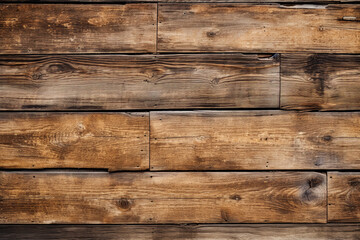Close-up view of weathered wooden planks displaying a variety of grains and knots. Suitable and an overlay or for the addition of your text.