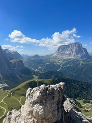 Aussicht auf den Langkofel von hinten