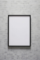 Minimalist frame mockup against a clean, light wall in a room emphasizing spaciousness and modern aesthetics,