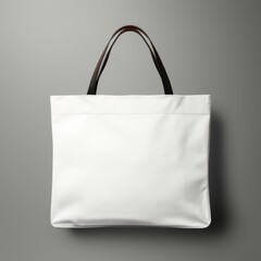 Front and center white canvas bag, perfect for a clean and direct branding mockup.