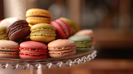 Macarons, colorfur dessert, gourmet sweets, food photography