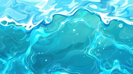 Blurred Transparent Blue Colored Water Offers A Sense Of Calm And Serenity, Inviting Reflection And Introspection, Cartoon Background