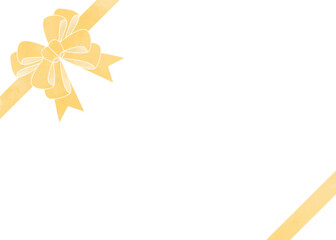 りぼんのラッピングフレーム、水彩風カラー、お祝いフレーム	