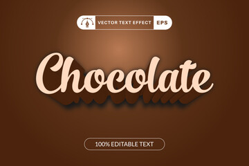 Chocolate 3D editable text effect