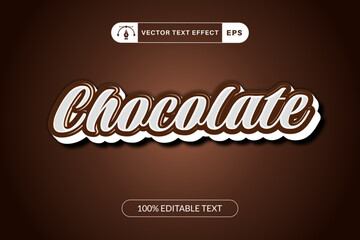 Chocolate 3D editable text effect