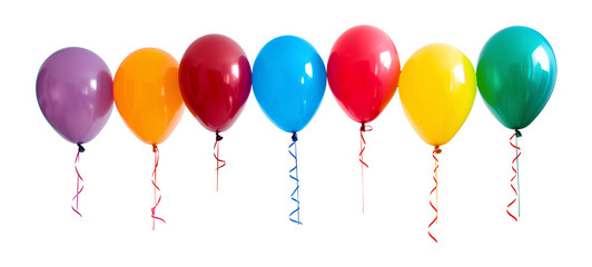 Balloon set - Festive helium balloons for anniversary and birthday party - PNG Panorama
