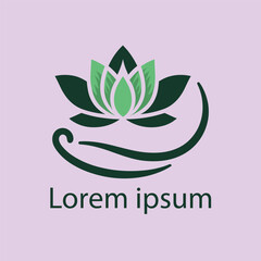 Yoga template Logo design. minimalist zen logo style