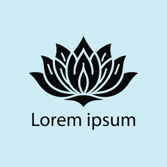 Obraz premium Yoga template Logo design. minimalist zen logo style