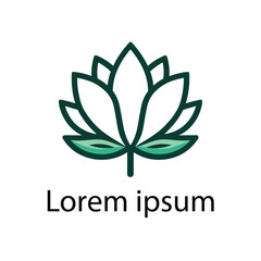 Yoga template Logo design. minimalist zen logo style