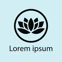 Obraz premium Yoga template Logo design. minimalist zen logo style