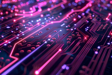 Vibrant technology background with cool, glowing lines