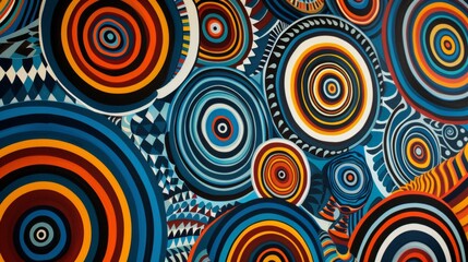 Fototapeta premium Hypnotic patterns , abstract background.